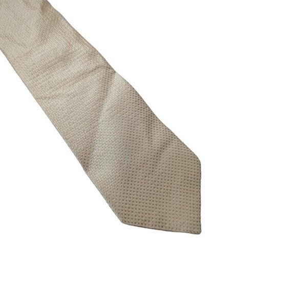 Banana Republic Cream Textured Italian Silk Neck Tie - Picture 1 of 5